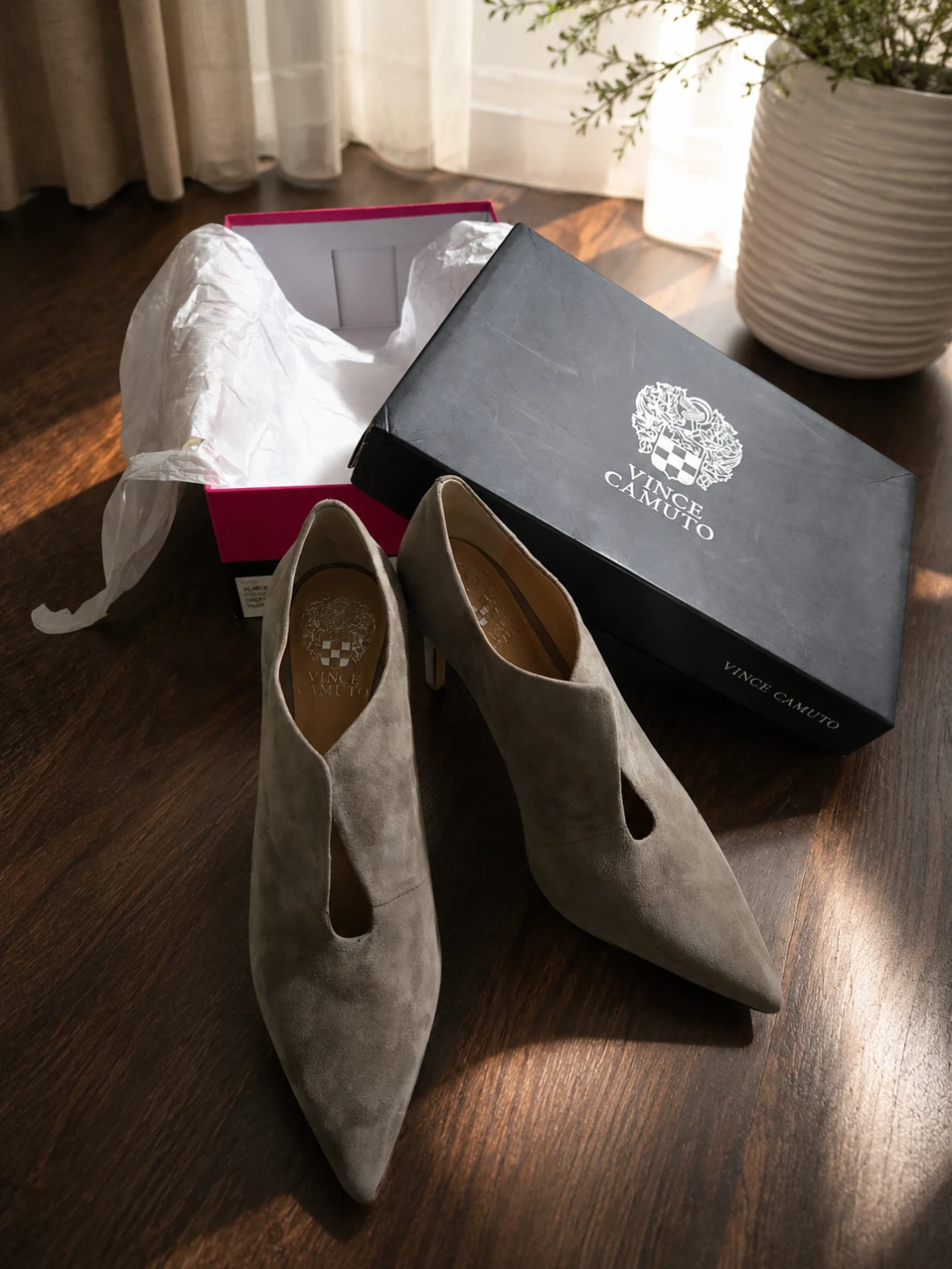 Vince Camuto Grey Suede Heels - photo 3