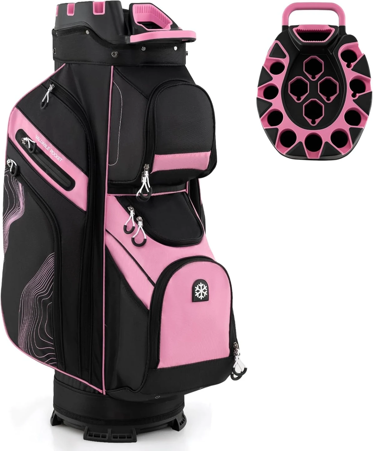 Costway SP38456PI Molded Lock Top Golf Cart Bag