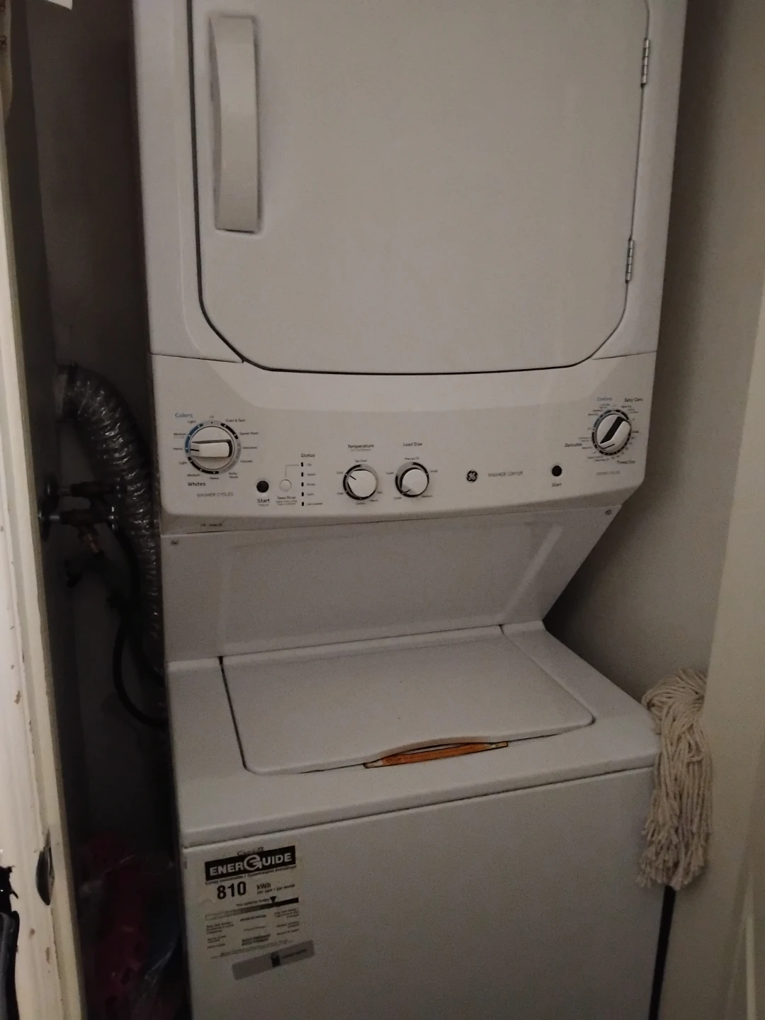 Stackable washer and dryer