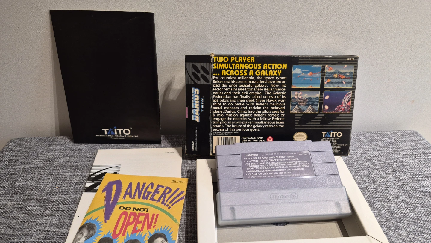 Taito Darius Twin Super Nintendo SNES Game - photo 2