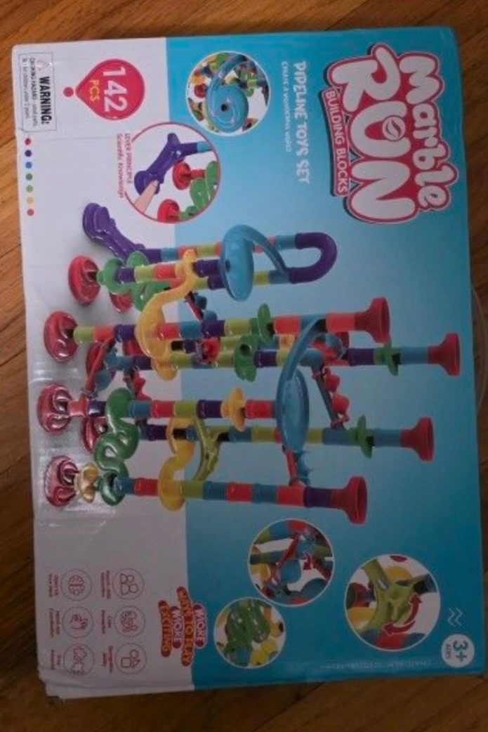 Marble Run Pipeline Building Blocks Toy Set - 142 Pcs