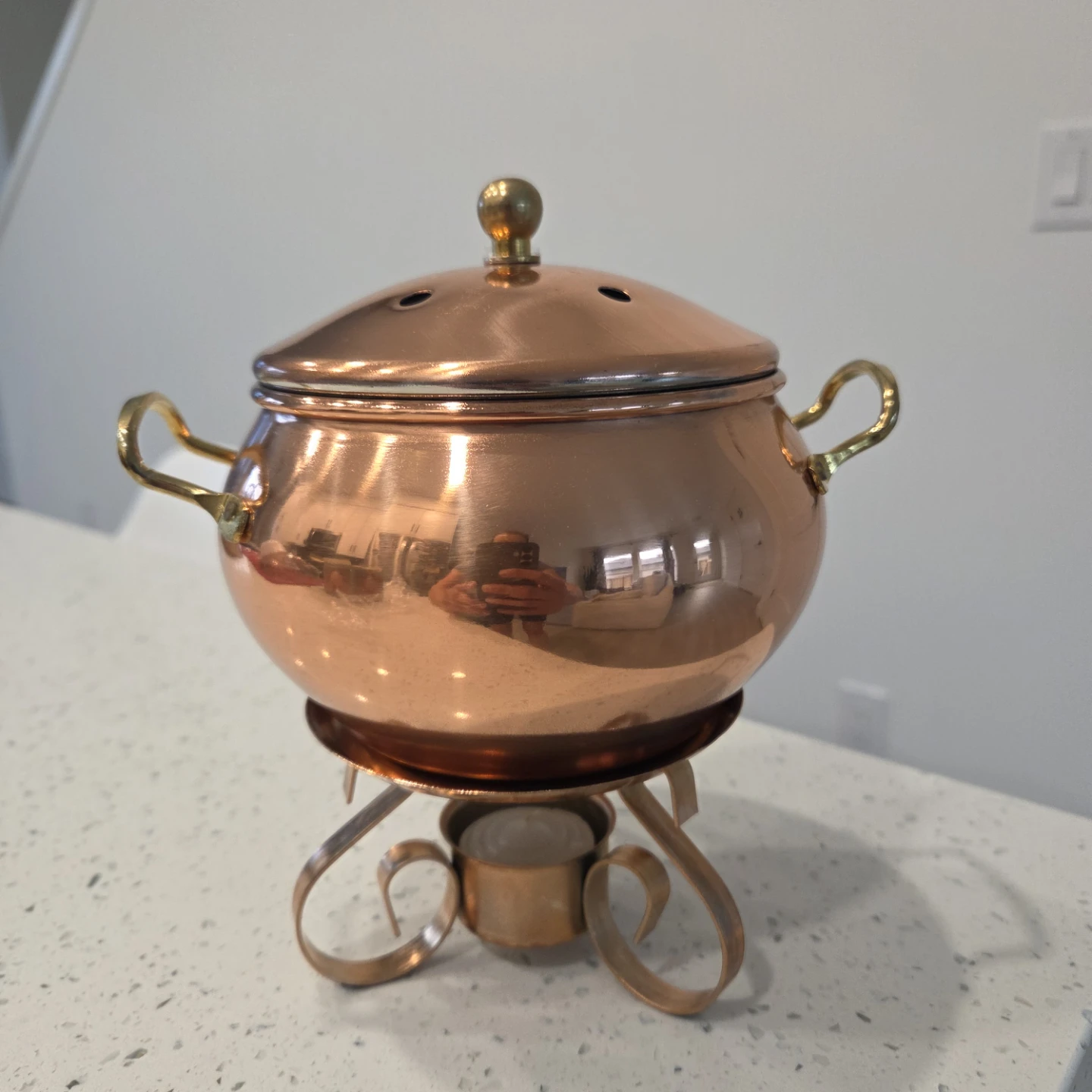 Copper Potpourri Warmer with Stand - photo 4