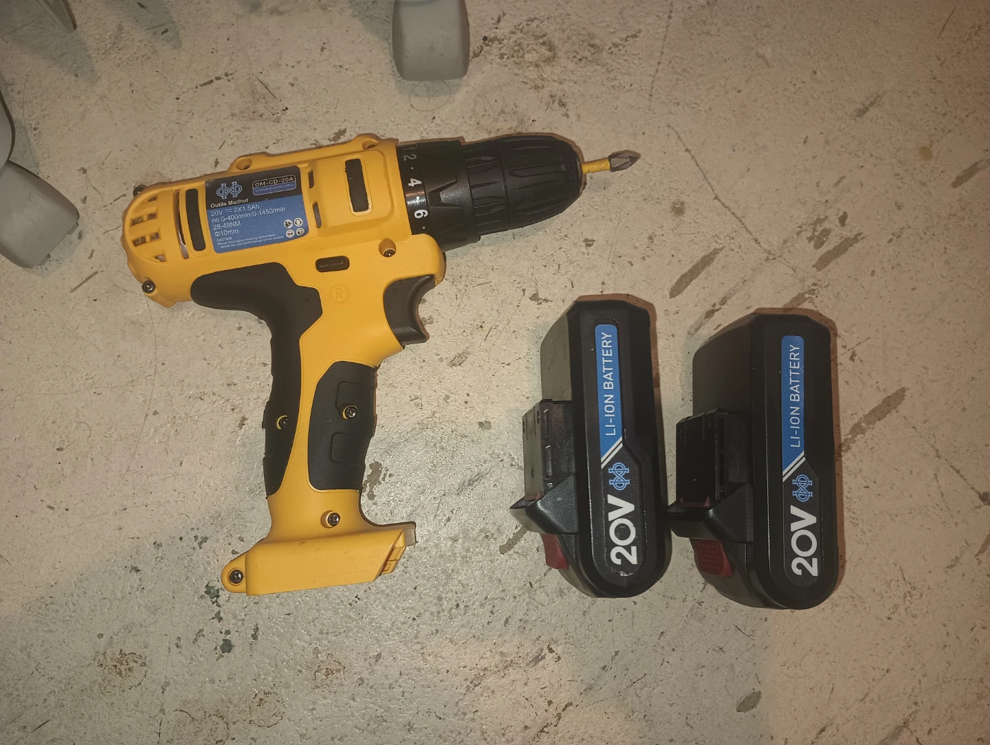 Outils Maillot 20V Cordless Drill Set - photo 3