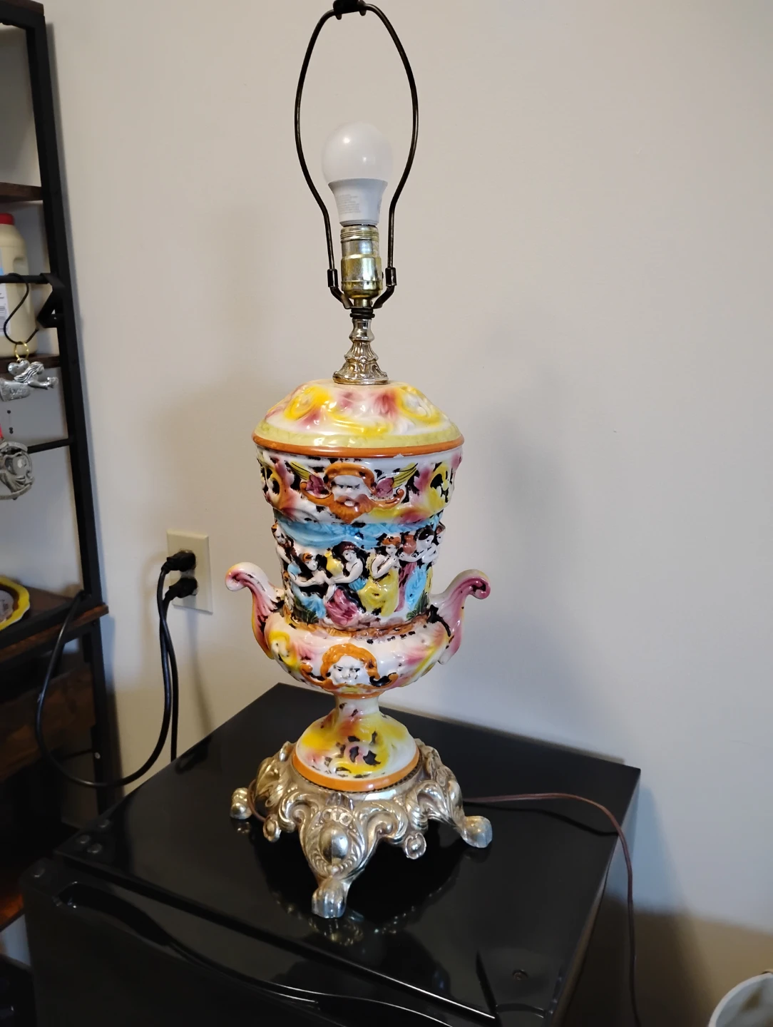 Vintage Ceramic Figural Table Lamp