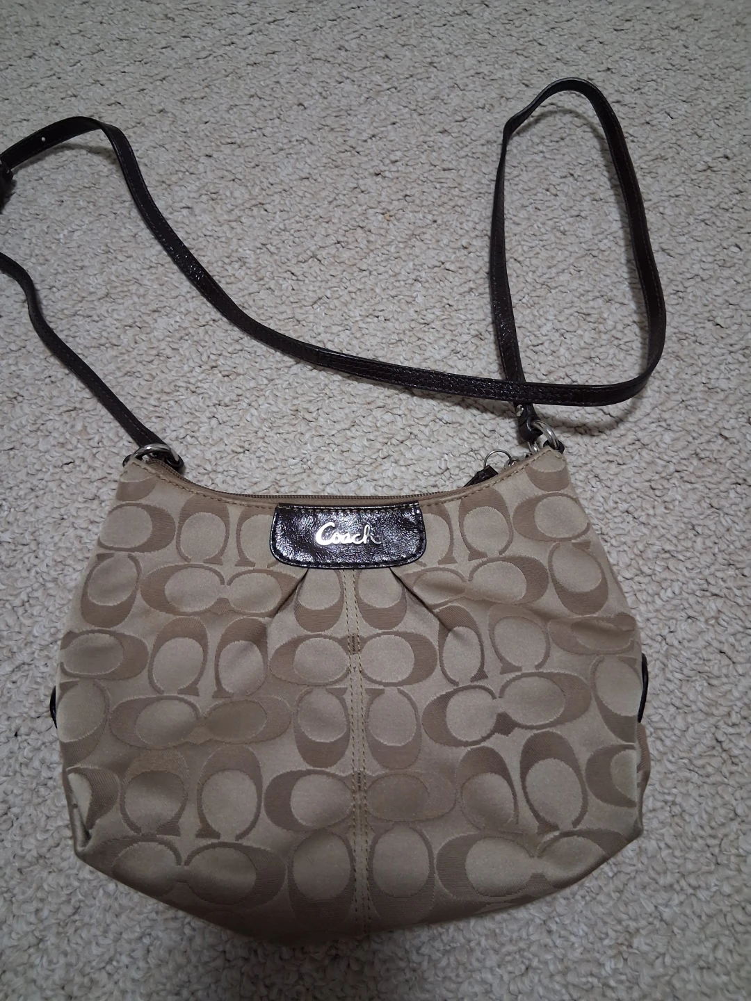 Coach Signature Pattern Shoulder Bag
