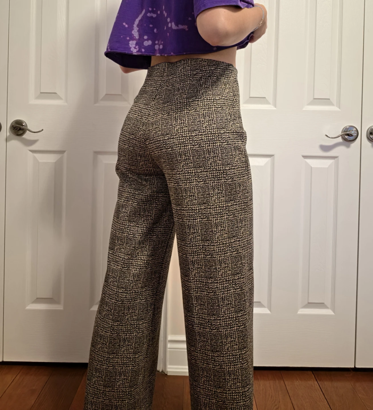 Plaid Wide Leg Trousers - photo 2