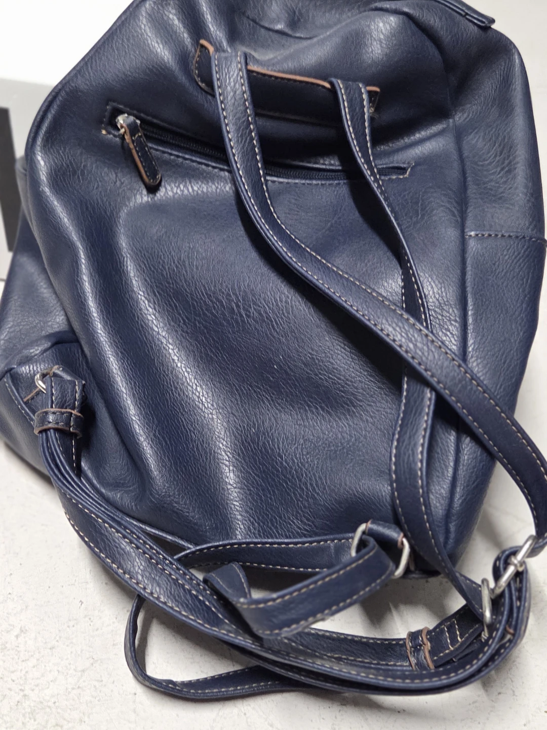 Roots Navy Faux Leather Backpack - photo 5