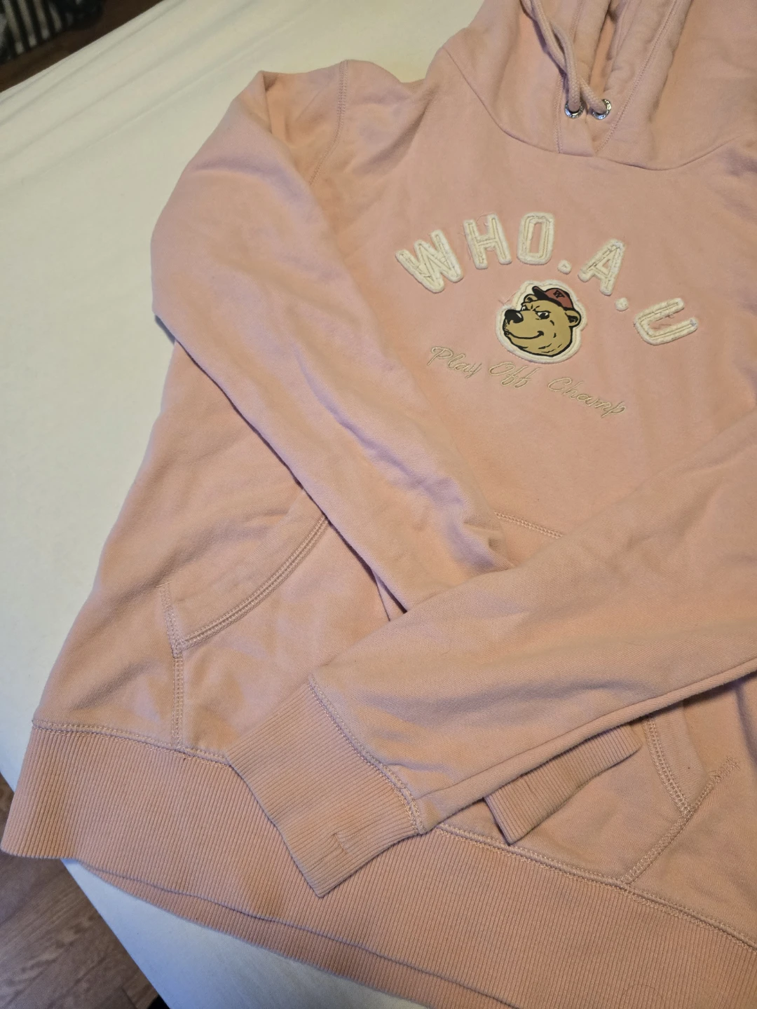 WHO.A.U Play Off Champ Pink Bear Hoodie - photo 2