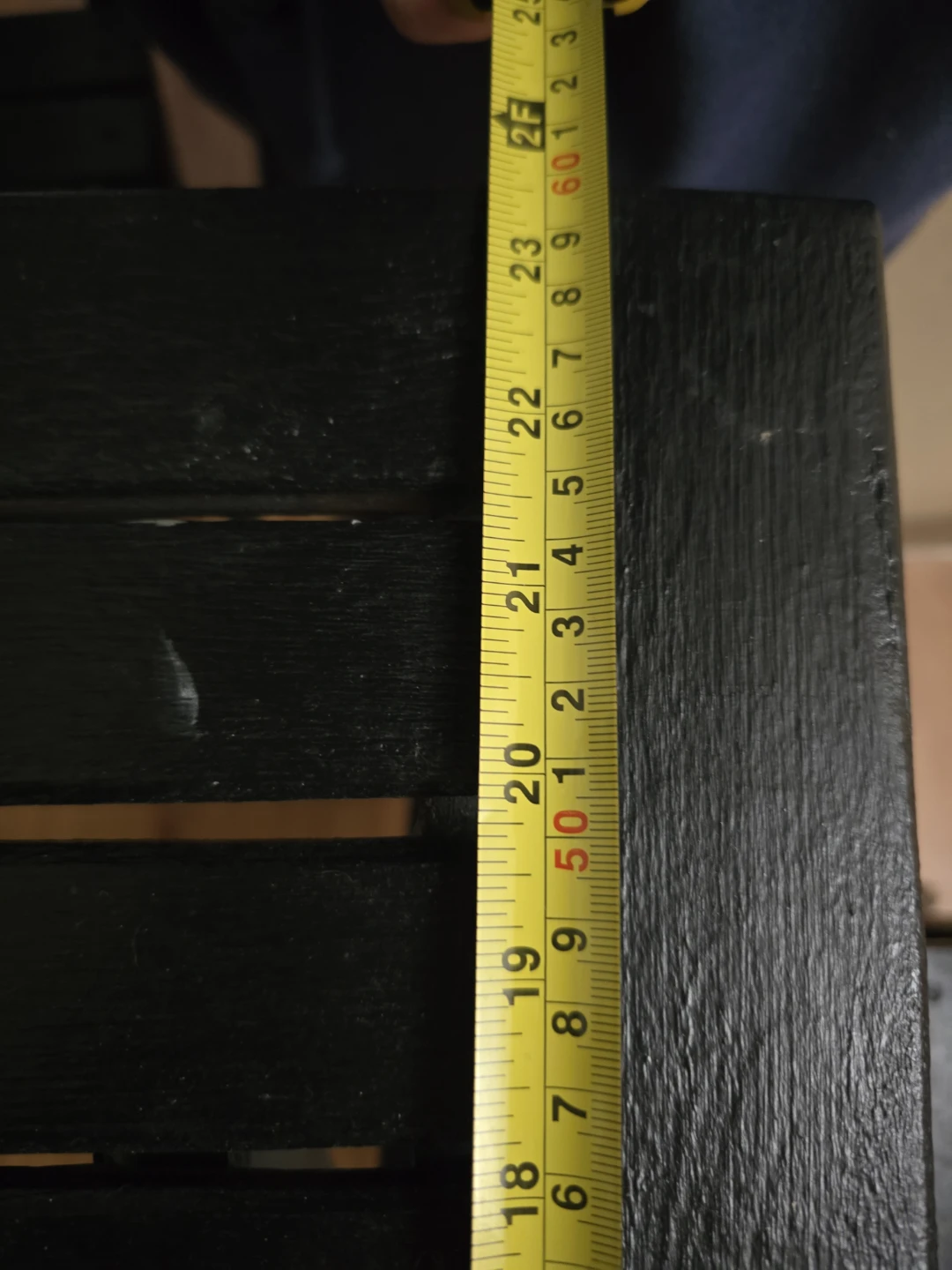 Folding Black Wood Table and Chair Set - photo 2