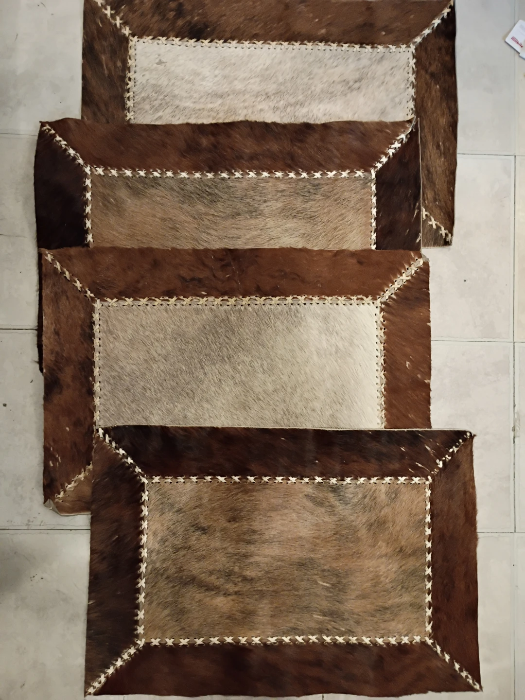 Horsehide Table Mats – Set of 4 - photo 2