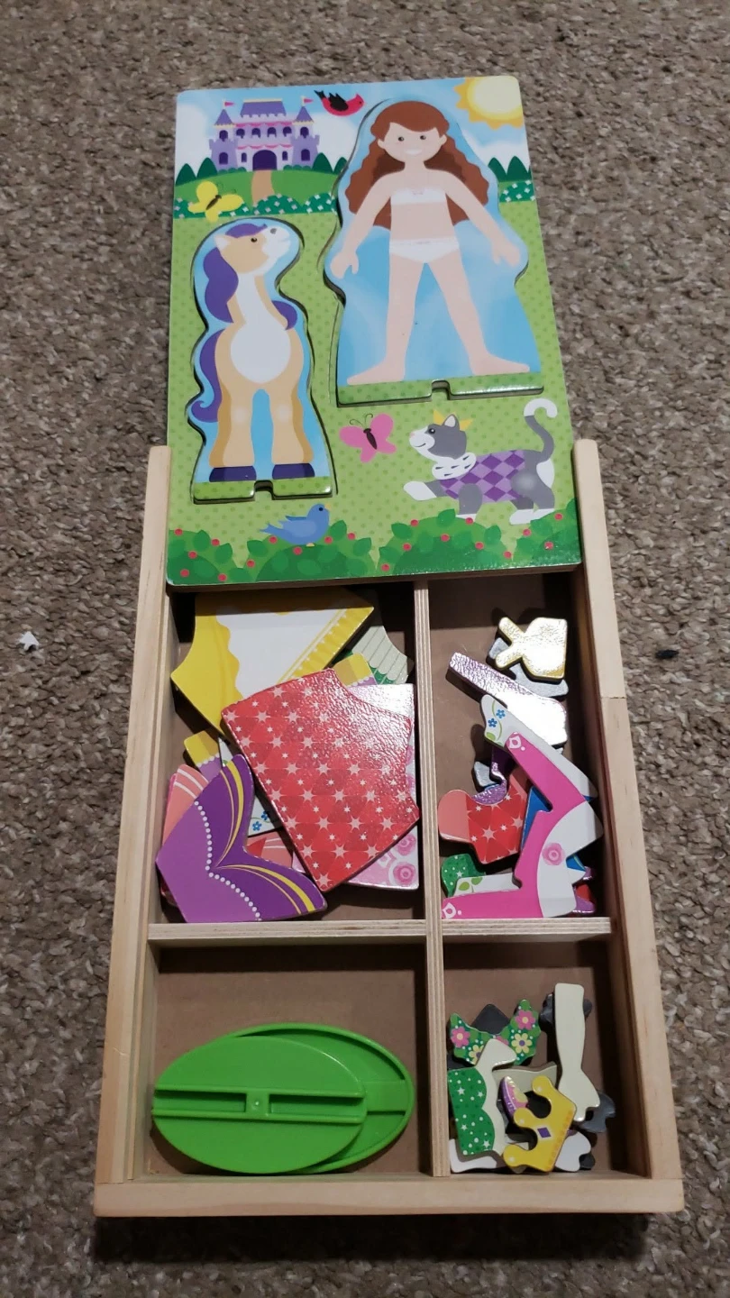 Melissa & Doug Wooden Dress-Up Doll and Horse Magnetic Play Set - photo 4