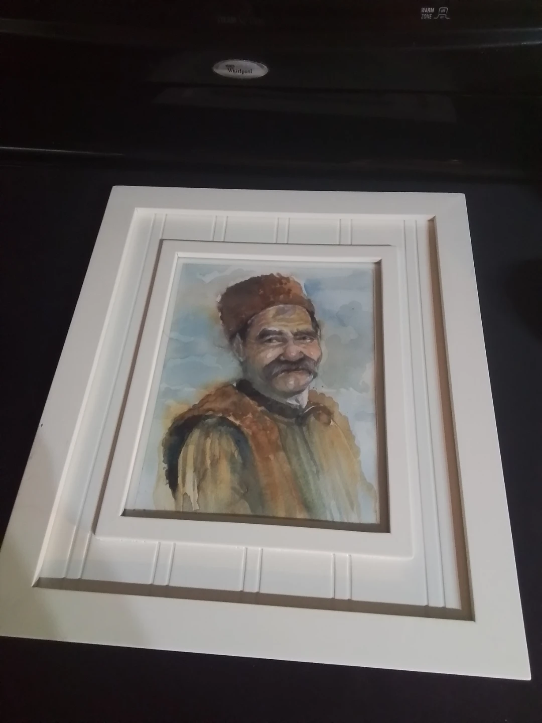 Charming Original Watercolor Portrait – Eldest Man - photo 3
