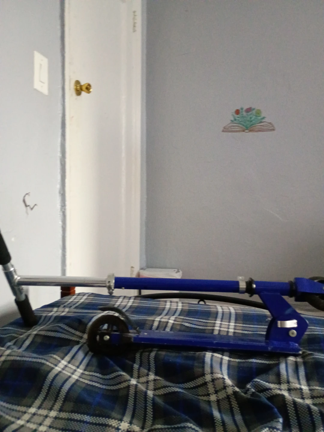 Blue Folding Kick Scooter