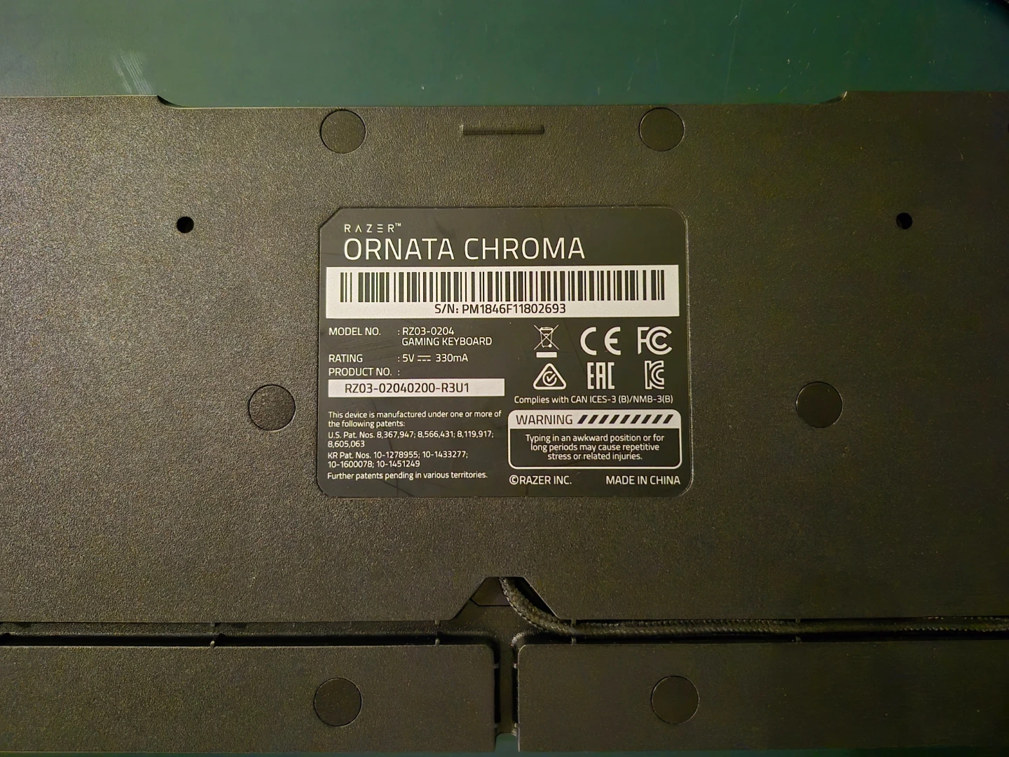 Razer Ornata Chroma Gaming Keyboard with Wrist Rest - photo 2