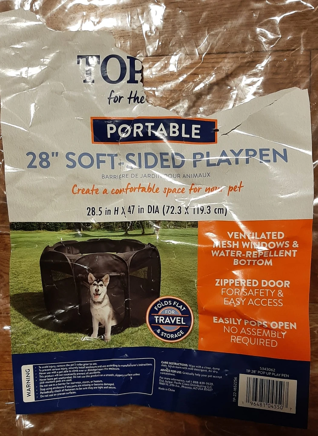 TOP 28" Soft-Sided Portable Playpen - photo 2