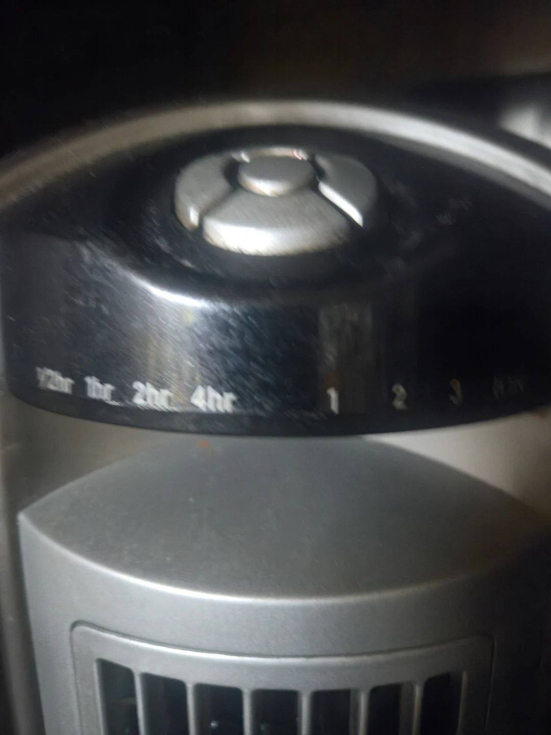 Silver Fan with Timer Settings