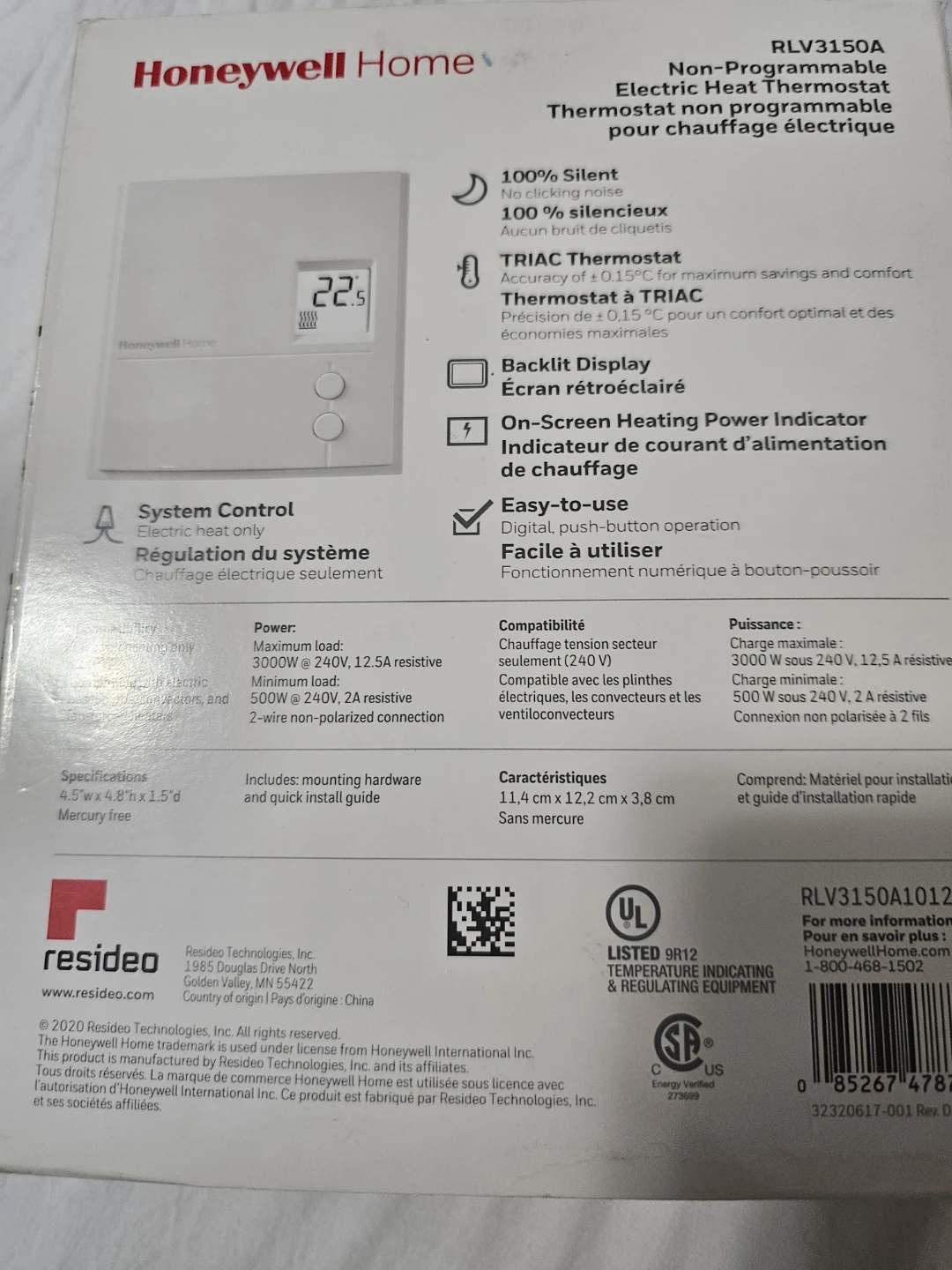 Honeywell Home Non-Programmable Electric Heat Thermostat - photo 2