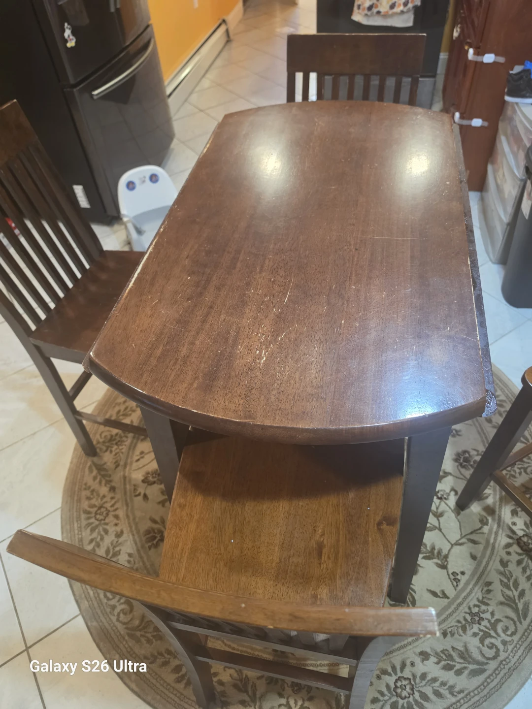 Wooden Dining Table with 4 Chairs - photo 3