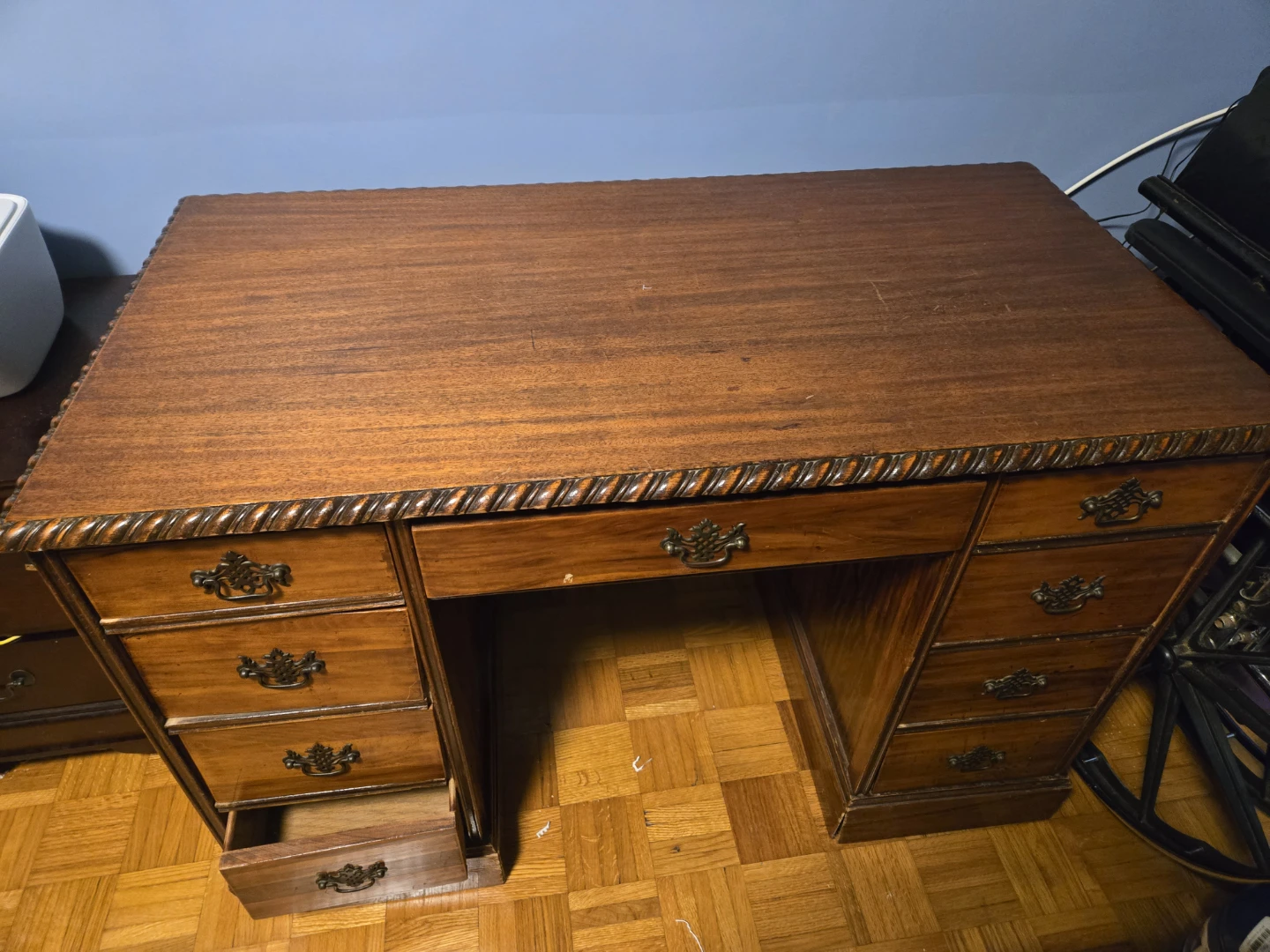Vintage Wood Executive Desk