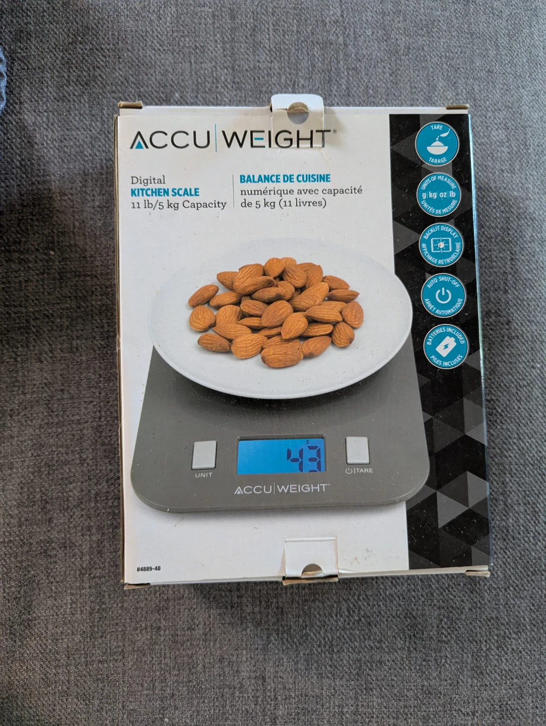 Accu Weigh Digital Kitchen Scale 11 lb / 5 kg