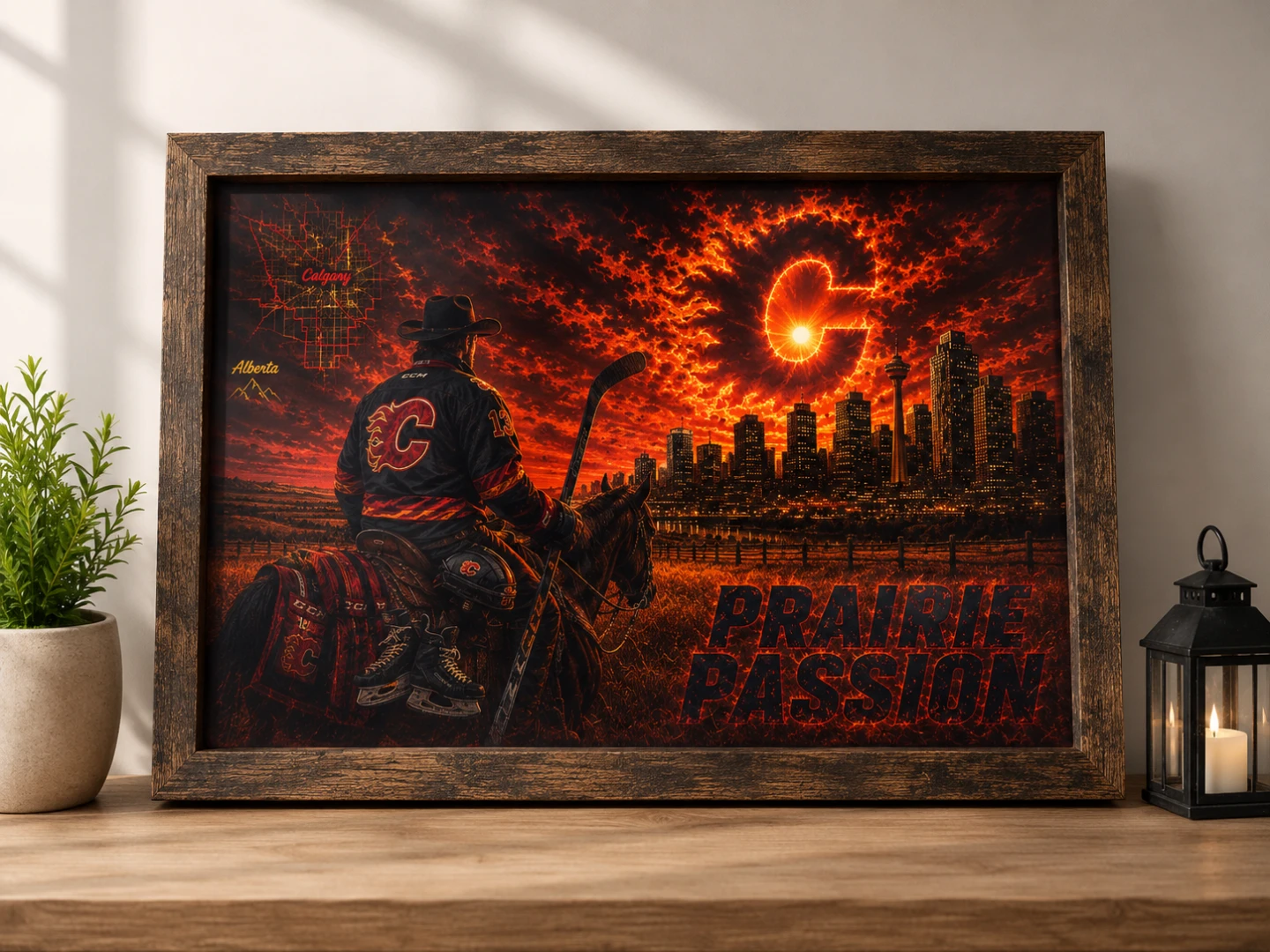 Wall Arts. Flames themed, Canadian patriotic themed. - photo 2