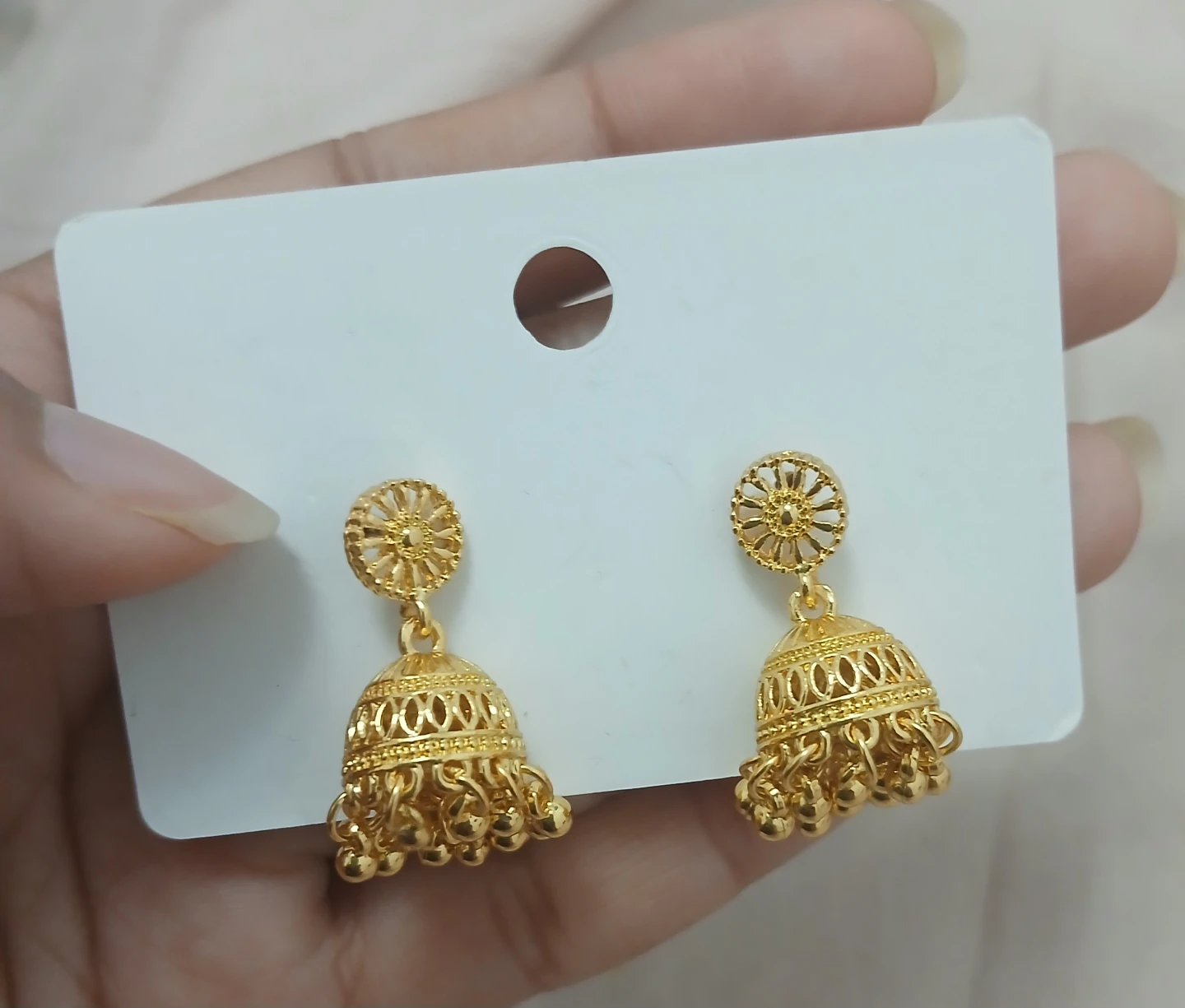 Golden Jhumka Earrings - photo 2