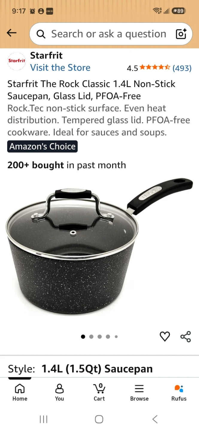 Non stick sauce pan
