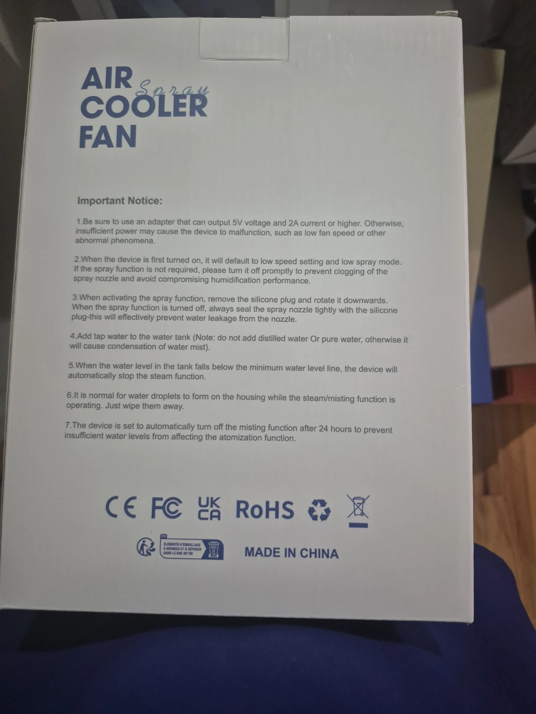 Air Spray Cooler Fan Model F27 - photo 3