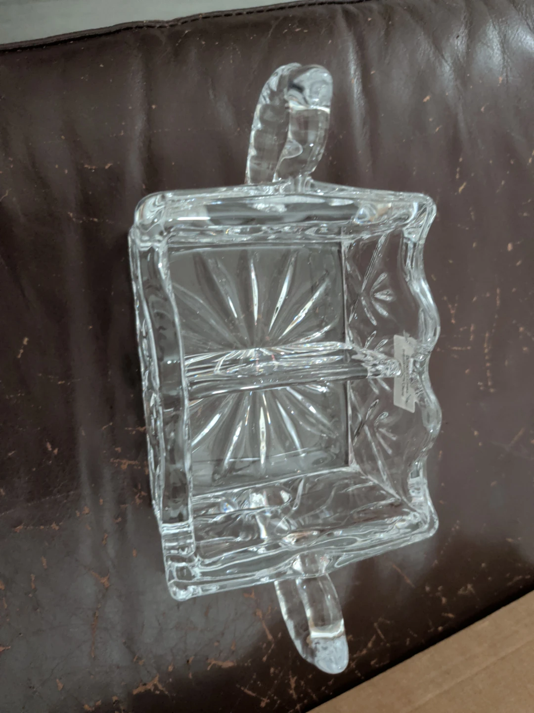 Clear Glass Candy Dish with Handles - photo 2