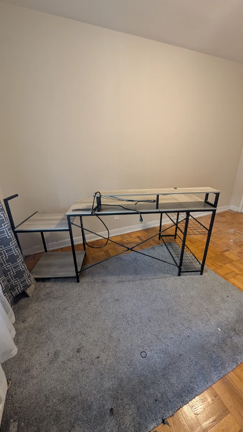 L-Shaped Computer Desk with Shelving - photo 2
