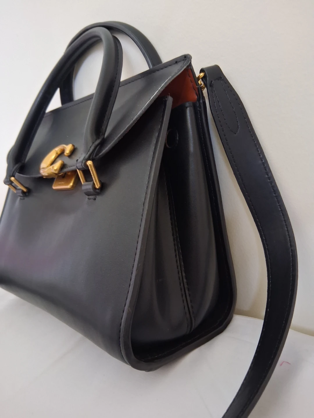 Coach Black Leather Top Handle Bag with Shoulder Strap - photo 3