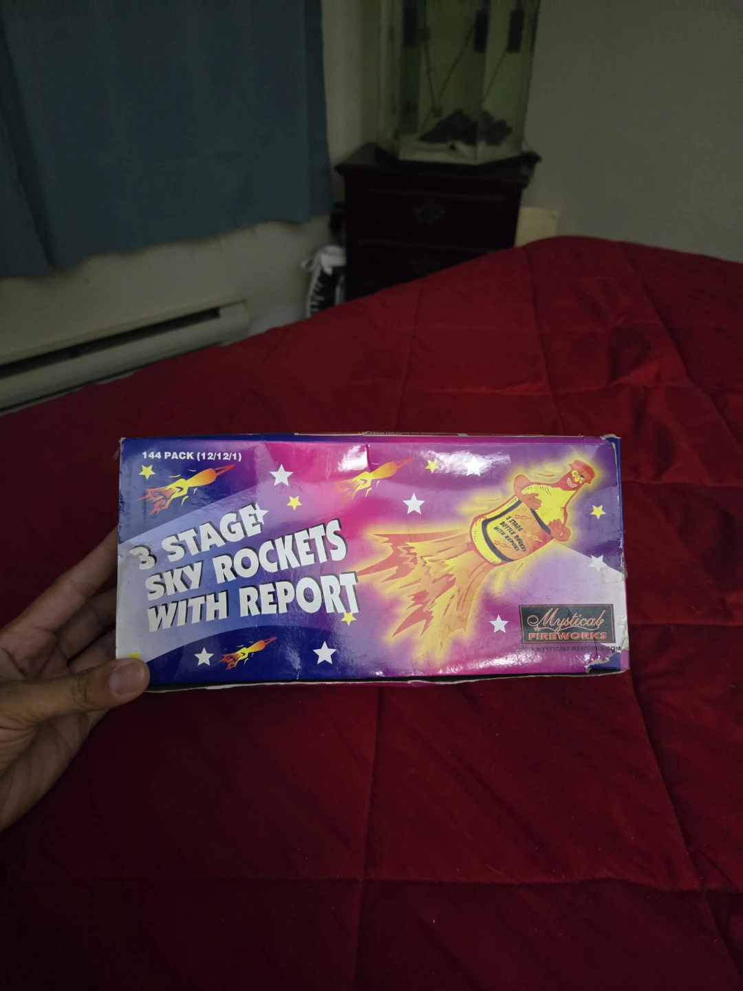 Mystical Fireworks 3 Stage Sky Rockets with Report 144 Pack
