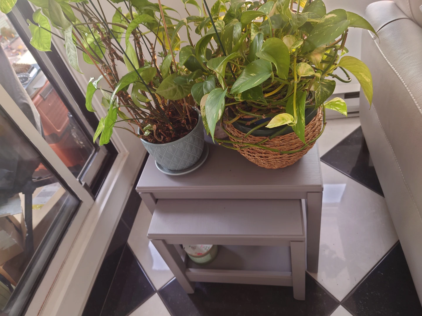IKEA Grey Nesting Side Tables - photo 5