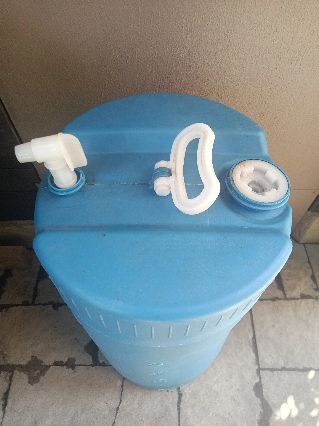Barrel with Spigot and Fermentation Lock