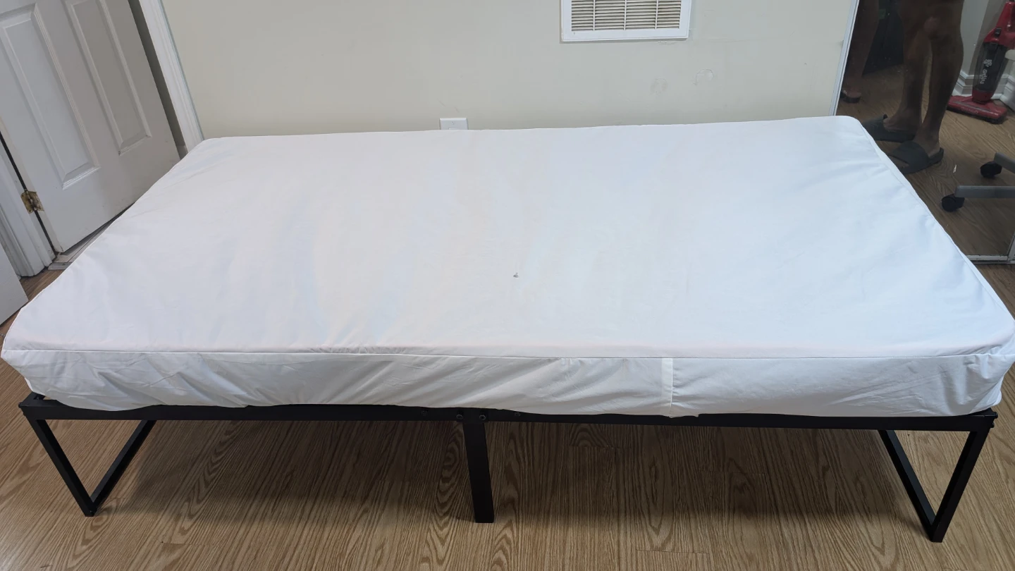 Twin Mattress with bedframe