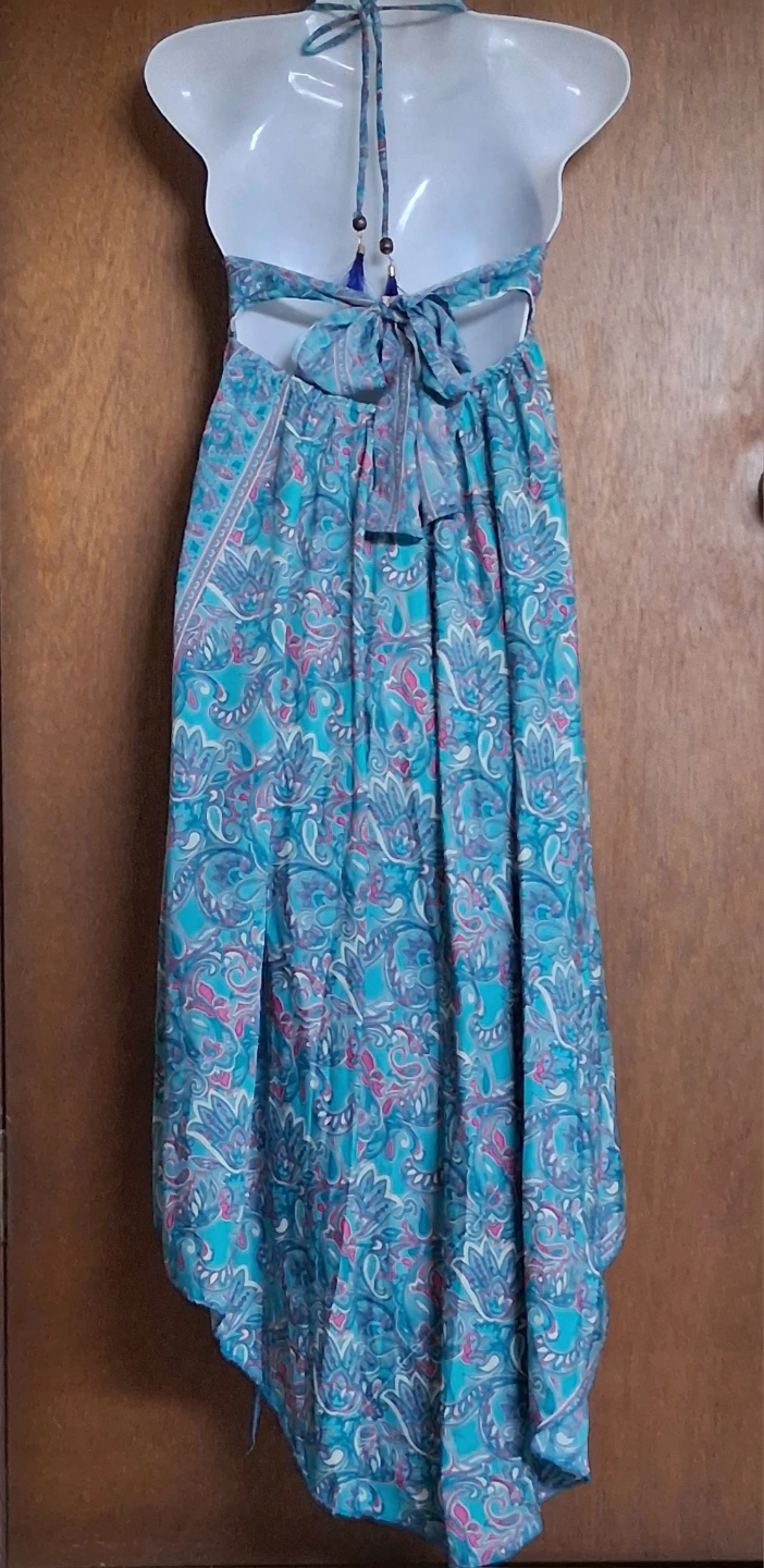New Boho Blue paisley halter neck maxi dress - photo 5