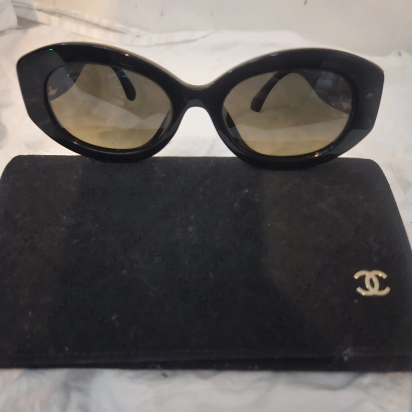 Chanel Black Cat-Eye Sunglasses