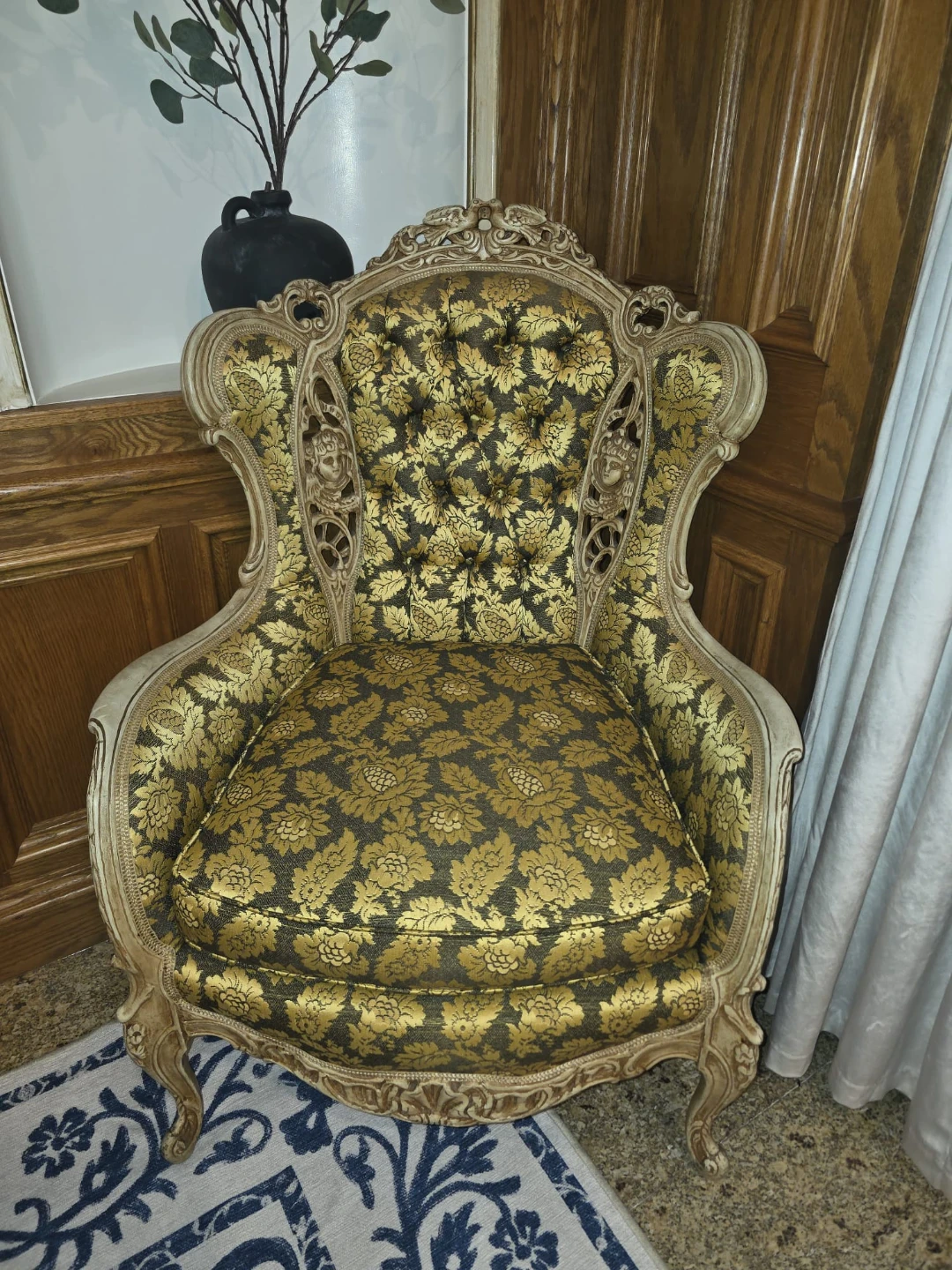 Vintage Ornate Accent Chair