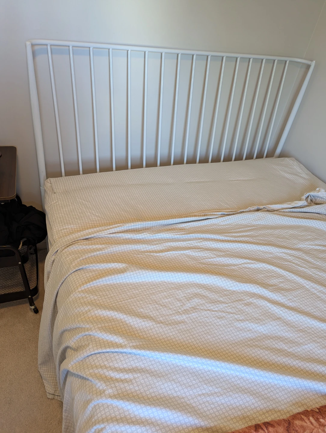 White Queen Metal Spindle Headboard Bed Frame - photo 3