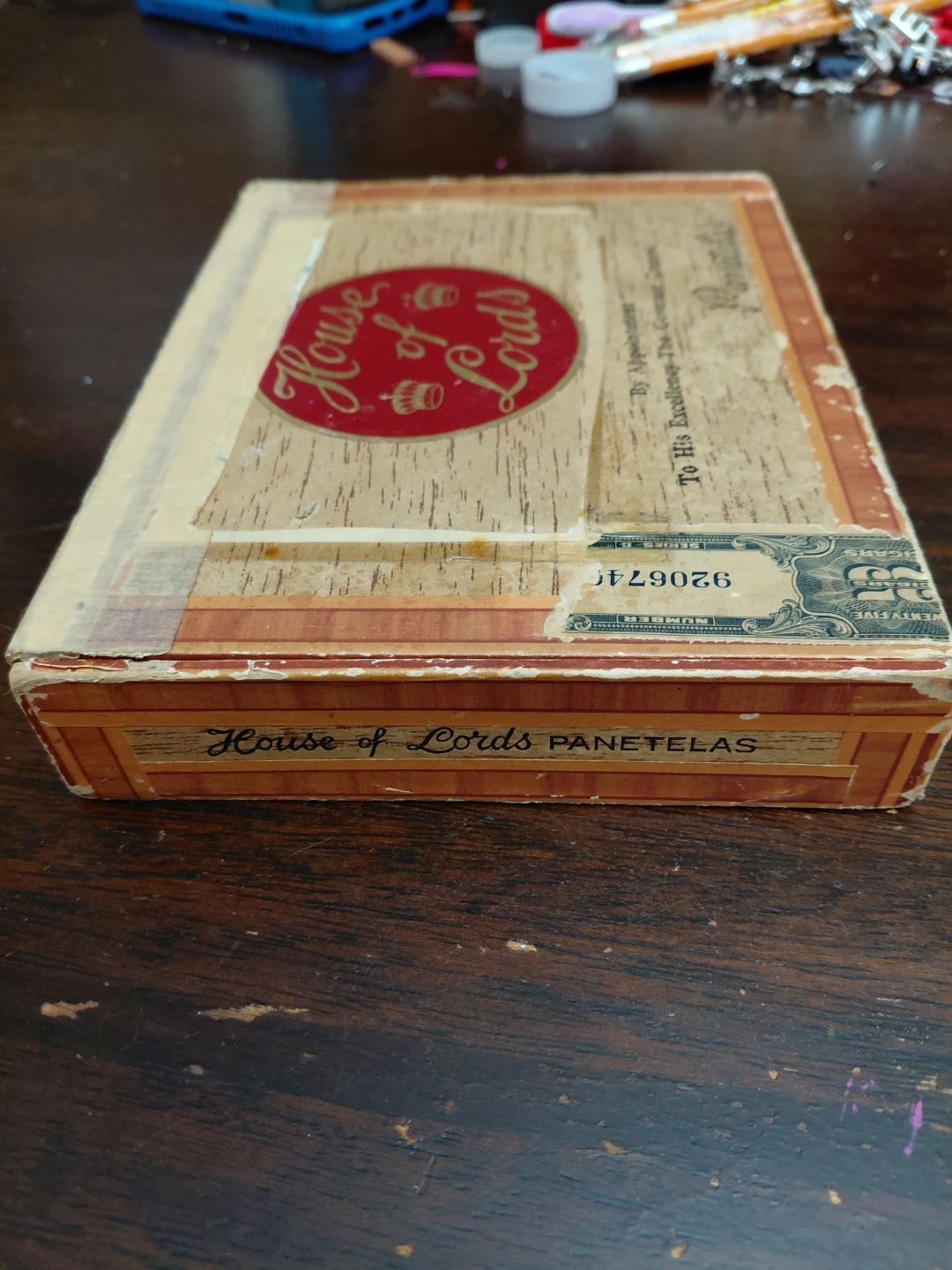House of Lords Panetelas Cigar Box with Pencils - photo 4