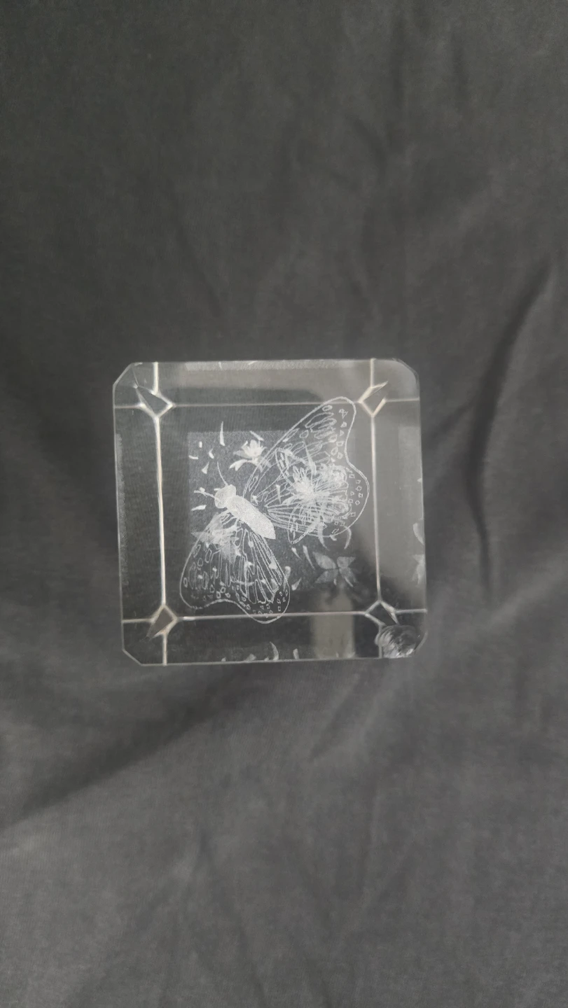 Crystal Block Butterfly Etching - photo 2