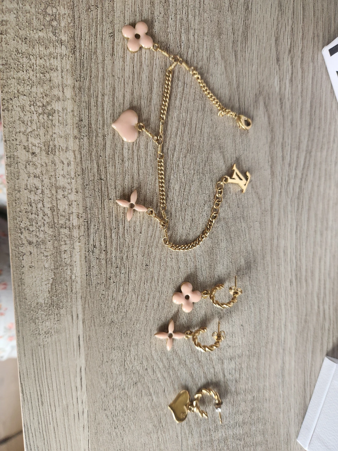 Louis Vuitton Bracelet and Earrings Set