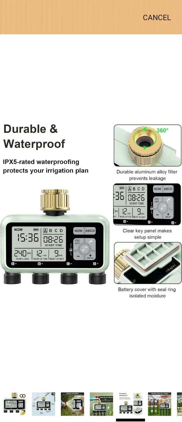 4-Zone Automatic Garden Hose Timer - photo 5