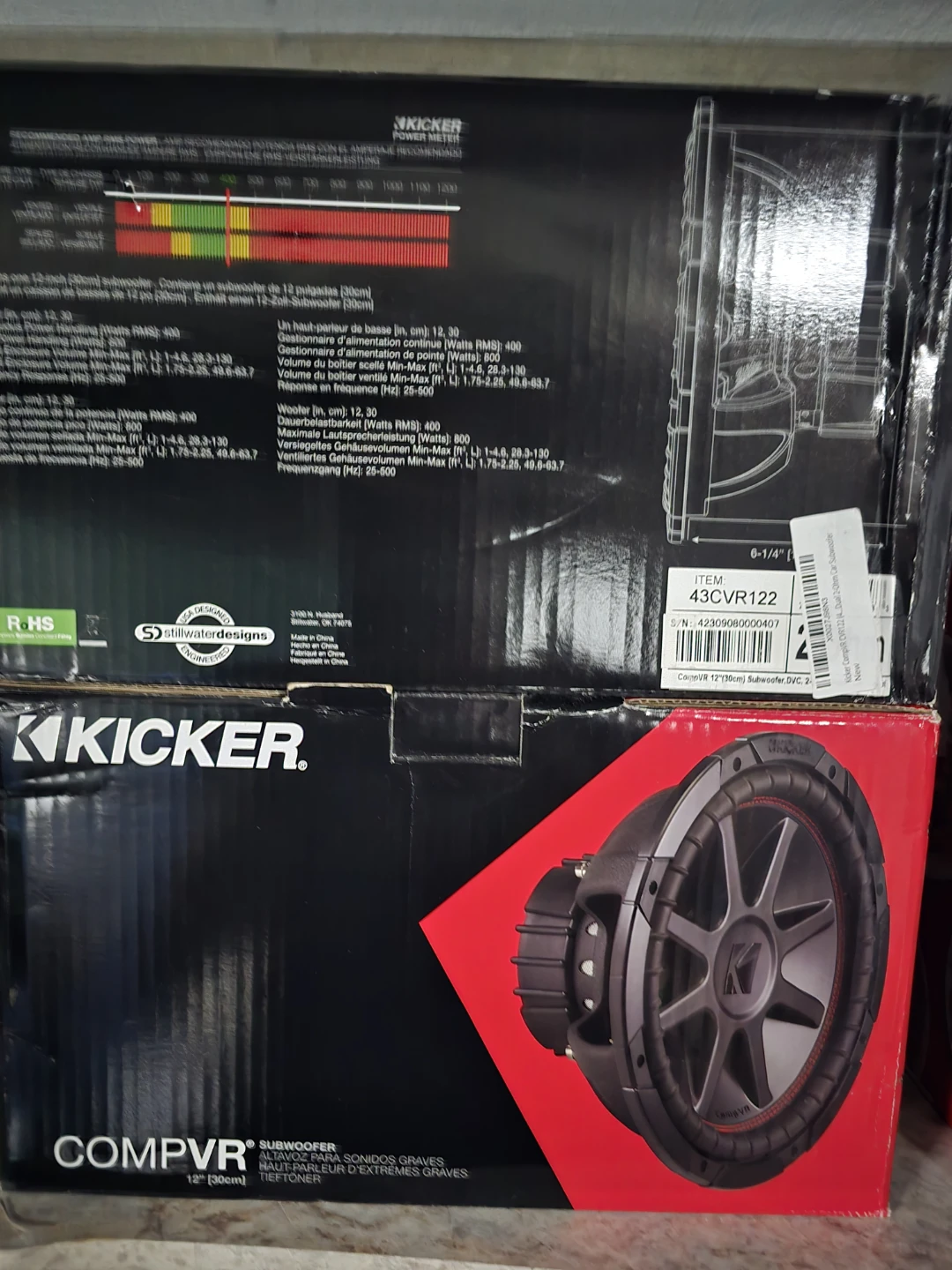Kicker CompVR 12" Subwoofer