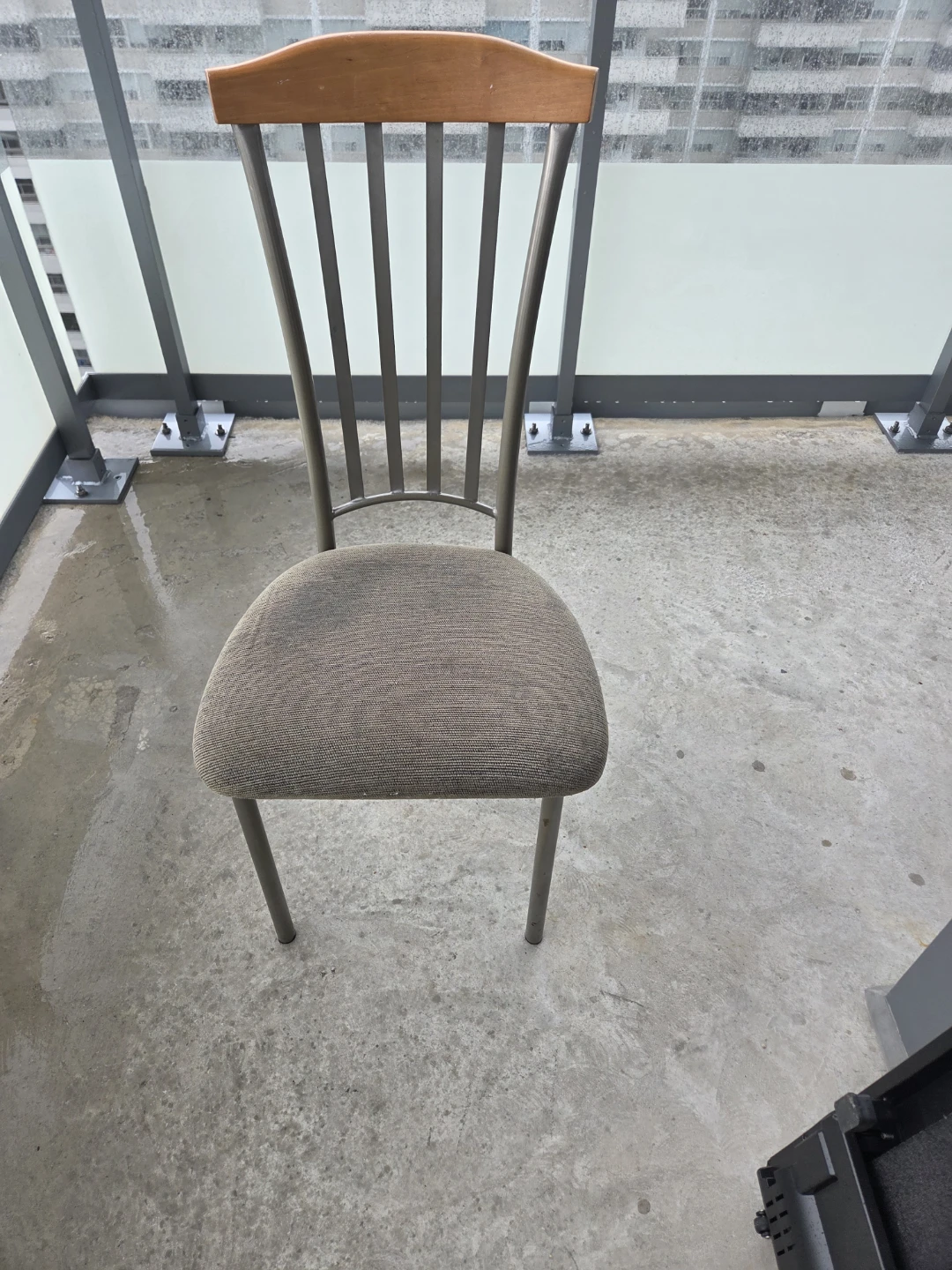 Upholstered Dining Chair with Wooden Back - photo 4