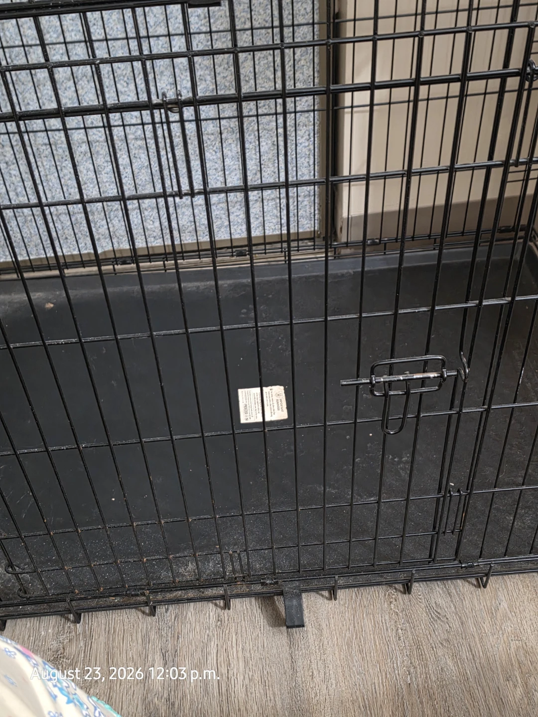 XL Black Metal Dog Crate 2 doors - photo 5