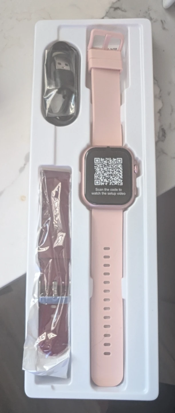 G62 Smart Watch with Pink Strap
