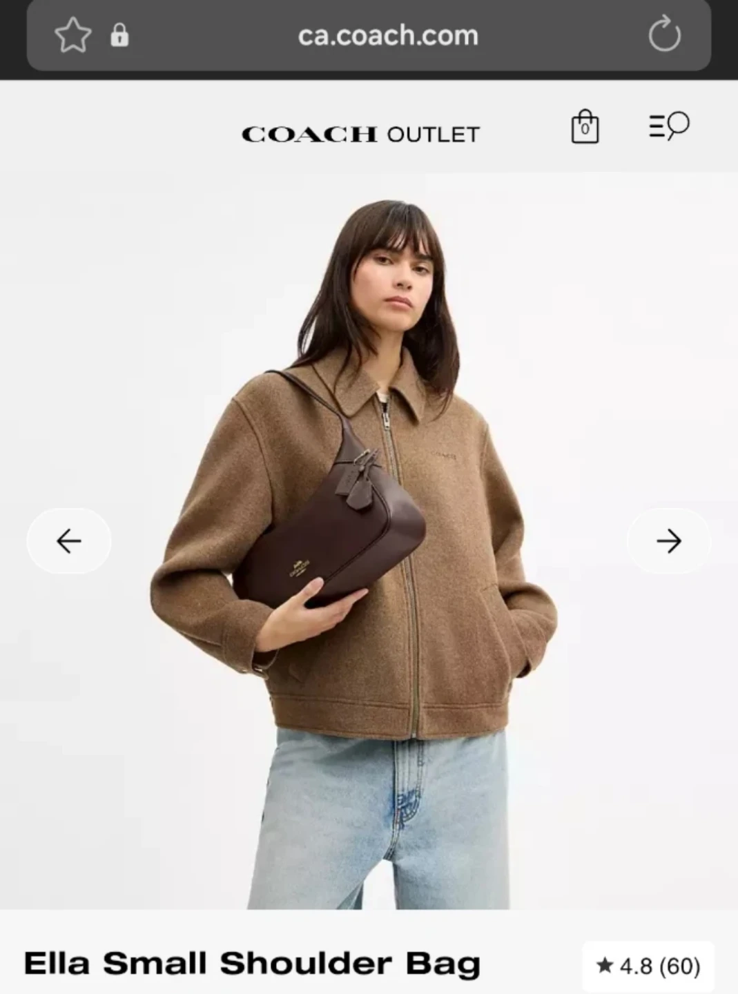 Coach Outlet Ella Small Shoulder Bag - Gold/Espresso - photo 2