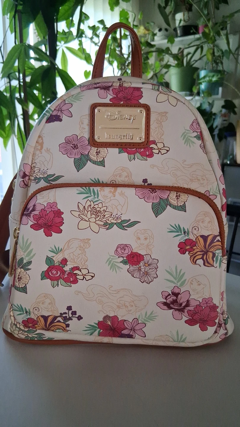 Disney Loungefly Mini Backpack Floral Princess Print