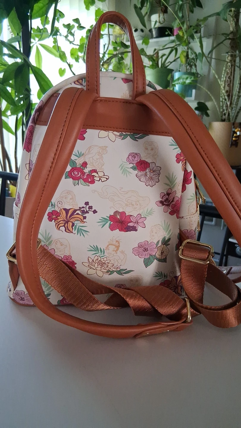 Disney Loungefly Mini Backpack Floral Princess Print - photo 2